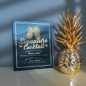 Poster Signature Cocktail Boisson Menu Mariage Décor Post
