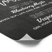 Poster Signature Cocktail Boisson Menu Mariage Décor Sign (Coin)