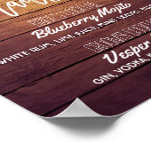 Poster Signature Cocktail Boisson Menu Mariage Décor Sign (Coin)