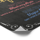 Poster Signature Cocktail Boisson Menu Mariage Décor Sign (Coin)