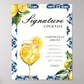 Poster Signature Cocktail Limocello Spritz Positano Signa (Devant)