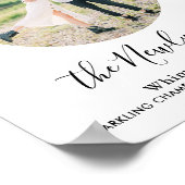 Poster Signature Cocktail Personnalisé Photo Mariage Bar  (Coin)