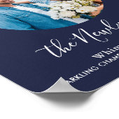 Poster Signature Cocktail Photo Marine Blue Mariage Bar (Coin)