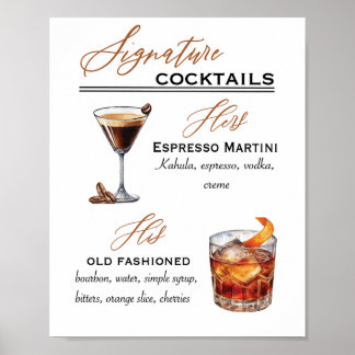Poster Signature Cocktails