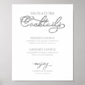 Poster Signature Cocktails Argent Gold Mariage (Devant)