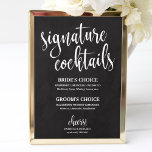 Poster Signature Cocktails Chalkboard Mariage Signal<br><div class="desc">Un mariage de calligraphie simple et chic signe des cocktails. Je propose un service de personnalisation gratuit,  si vous avez des questions ou des demandes spéciales,  s'il vous plaît n'hésitez pas à me contacter.</div>