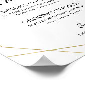 Poster Signature Cocktails Géométrie Florale Géométrie Ve (Coin)