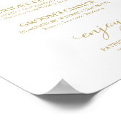 Poster Signature Cocktails Mariage Gold Foil (Coin)