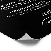 Poster Signature Cocktails Mariage noir blanc (Coin)
