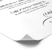 Poster Signature Cocktails Script noir (Coin)