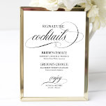 Poster Signature Cocktails Script noir<br><div class="desc">Un mariage de calligraphie simple et chic signe des cocktails. Je propose un service de personnalisation gratuit,  si vous avez des questions ou des demandes spéciales,  s'il vous plaît n'hésitez pas à</div>