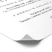 Poster Signature de calligraphie simple Cocktails Signal (Coin)