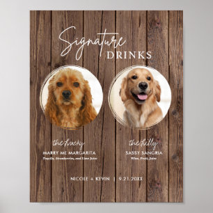Poster Signature de chien imprimable Boissons Signal de M