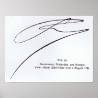 Signature de Frédéric le Grand