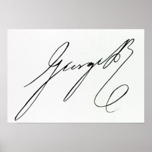 Poster Signature de George IV