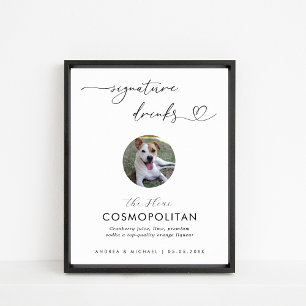 Poster Signature de la photo Coeur et animal Signet Maria