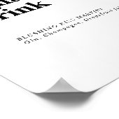 Poster Signature de la typographie noire moderne Signet b (Coin)