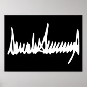 Poster Signature de l'autographe Donald Trump (Devant)