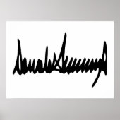 Poster Signature de l'autographe Donald Trump (Devant)