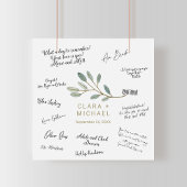 Poster Signature de l'invité Mariage d'Eucalyptus veiné o
