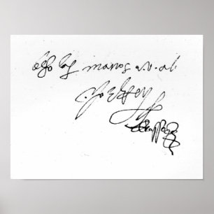 Poster Signature de Madame Jane Grey