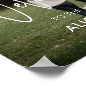 Poster Signature de script Cœur Bienvenue Photo de mariag (Coin)