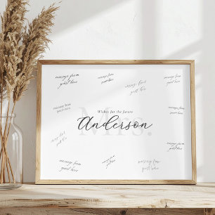 Poster Signature des invités à la fête de mariage