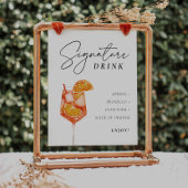 Poster Signature Drink Aperol Bridal Shower Sign