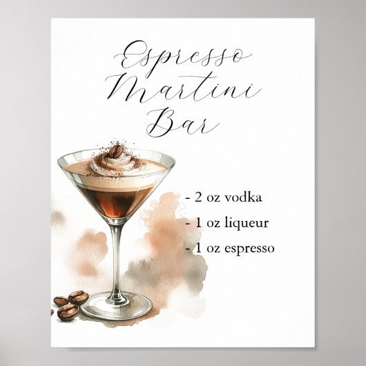Poster Signature Drinks Signs | Espresso Martini (Devant)