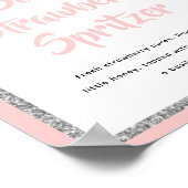 Poster Signature du cadre en argent Glittery Mocktail ros (Coin)