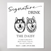 Poster Signature du Mariage pour animaux de compagnie Cou (Devant)
