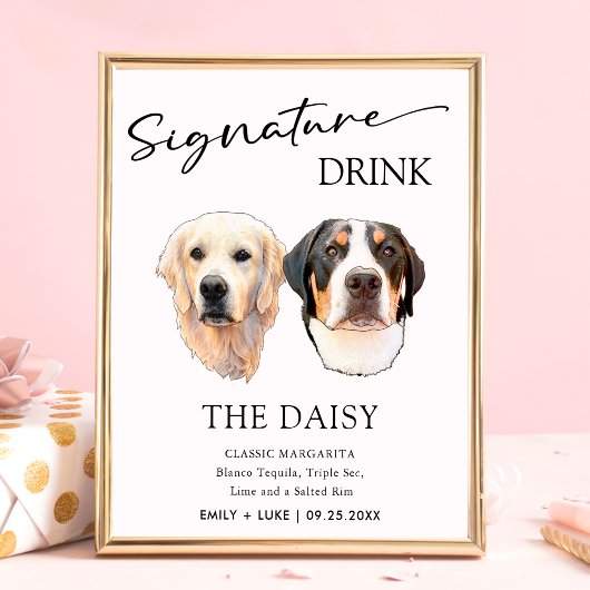 Poster Signature du Mariage pour animaux de compagnie Cou