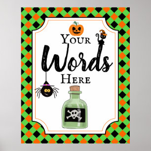 Poster signature du parti halloween créer votre propre