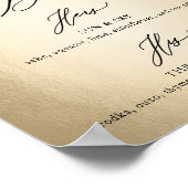 Poster Signature du script de calligraphie Boissons Signa (Coin)