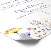 Poster Signature Fleur sauvage multicolore moderne Boisso (Coin)