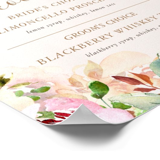 Poster signature fleurie du jardin d'été signature cockta (Coin)