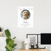 Poster Signature mariage Boire animal de compagnie Chien  (Bureau à domicile)
