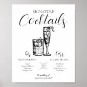 Poster Signature mariage Cocktails Signal (Devant)