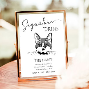 Poster Signature Mariage de chat de Tuxedo