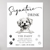 Poster Signature Mariage de chien Pomapoo Boire Signal (Devant)