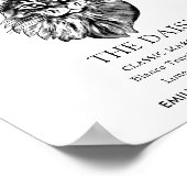 Poster Signature Mariage du chat Maine Coon Boire Signet (Coin)