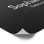 Poster signature mariage guest book arbre craie jaune (Coin)