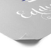 Poster signature mariage guest book tree bird marine (Coin)