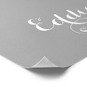 Poster signature mariage guest book tree bird marine (Coin)