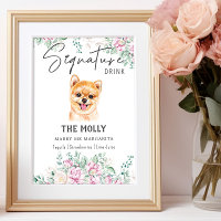 Signature Mariage pompier Signé boisson
