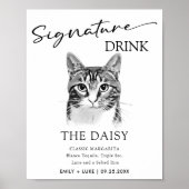 Poster Signature Mariage Tabby Cat Signet boisson (Devant)