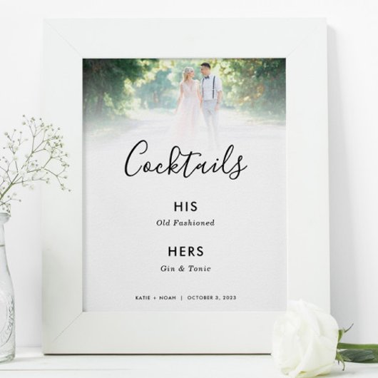 Poster Signature minimaliste Mariage simple et moderne