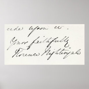 Poster Signature of Florence Nightingale