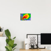 Poster Signature radar Supercell - "Hook Echo" (Bureau à domicile)