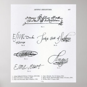 Poster Signatures des XVIe et XVIIe siècles